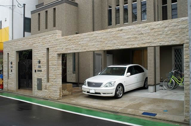 屋根のある門、御影石の門［守口市の外構工事、造園工事］ サブ画像